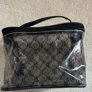 Ralph Lauren Clear Logo Pouch with Black Trim